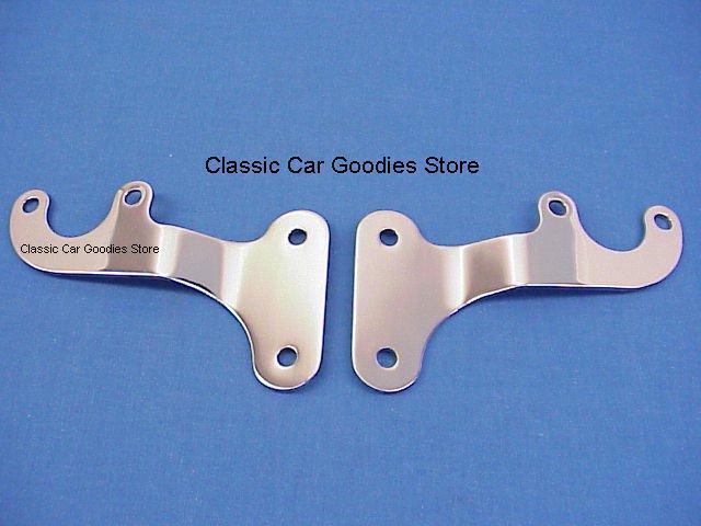 1953-1956 ford truck tail light brackets (2) stainless angled 1954 1955