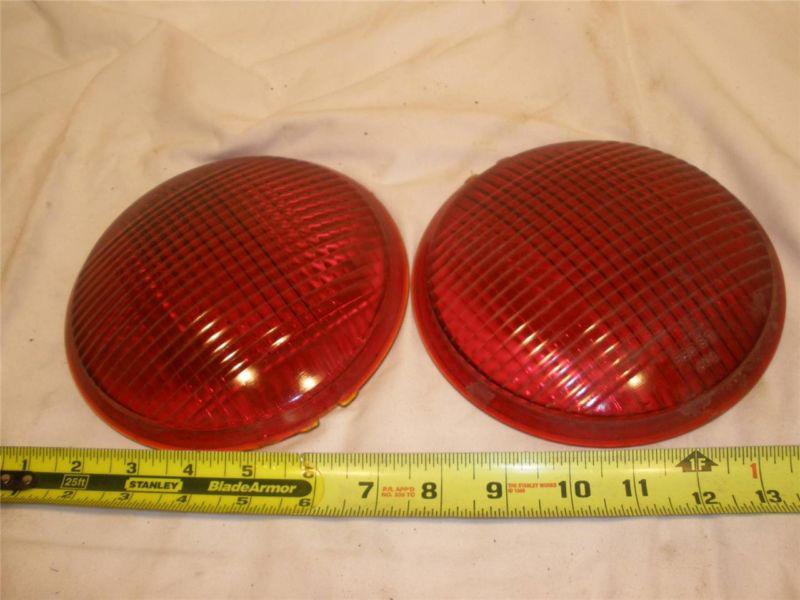 Red 7"glass lens, ford police car, fire truck ,ambulance ratrod pair