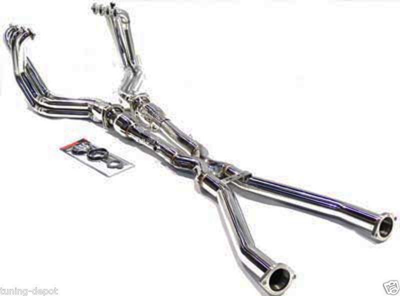 Obx exhaust header chevy corvette 97-00 ls1 5.7l c5 with cats 