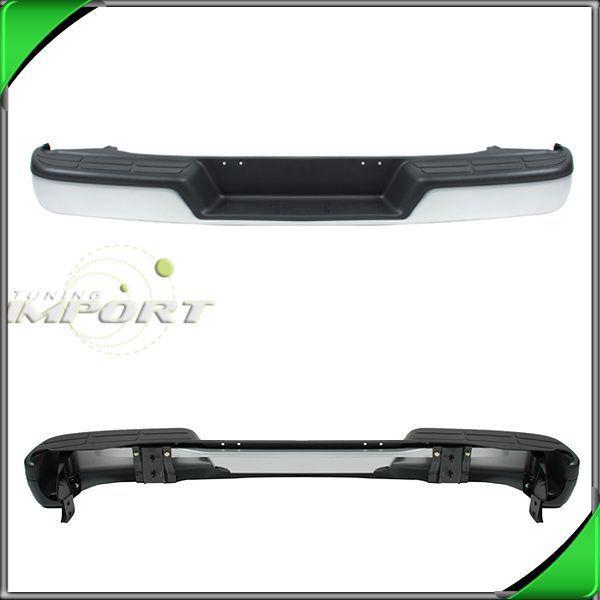 96-02 chevy express savana gray rear step bumper w/ pad replacement assembly