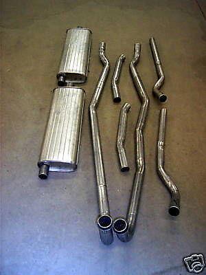 1953-1955 chevy corvette 6 cylinder dual exhaust system, 304 stainless