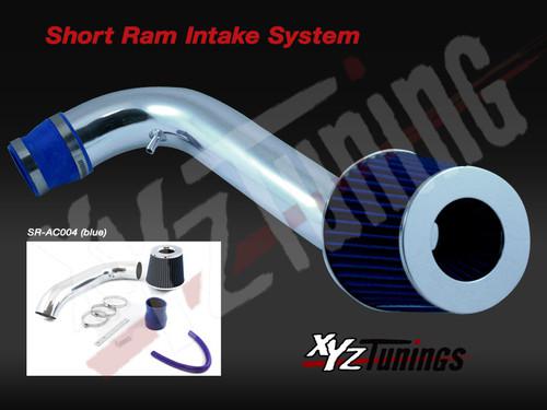 Jdm blue 94-01 integra gsr 1.8l short ram air intake induction kit + filter 3"