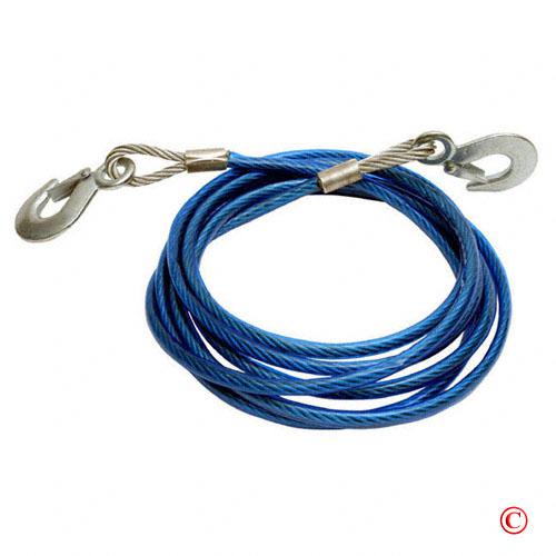 12' steel tow cable w/ hooks wire towing rope car truck