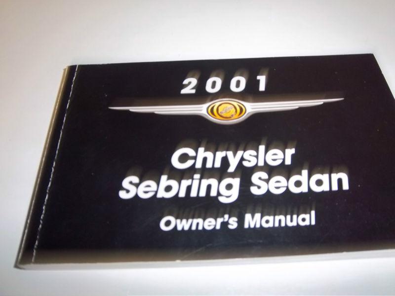 2001 chrysler sebring owners manual