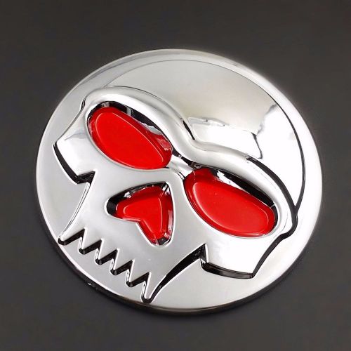 Chrome skull emblem badge decal tank sticker for ducati diavel car bike suzuki