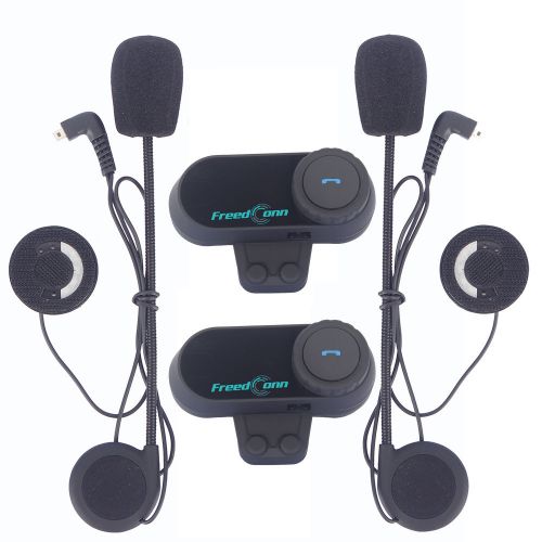 2x bluetooth intercom system motorcycle helmet chatterbox wireless headset 800m