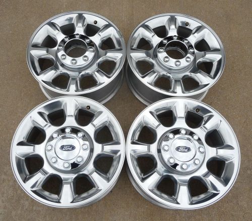 2005-2016 ford f250 f350 20&#034; factory polished alloy wheels 3844