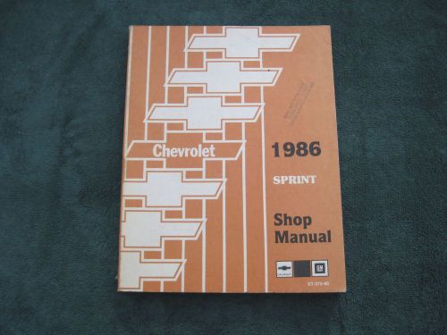 1986 sprint shop manual chevrolet