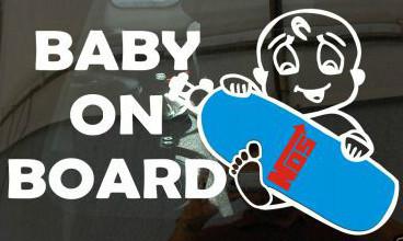 Baby on board with nitrous bottle decal sticker turbo boost nos