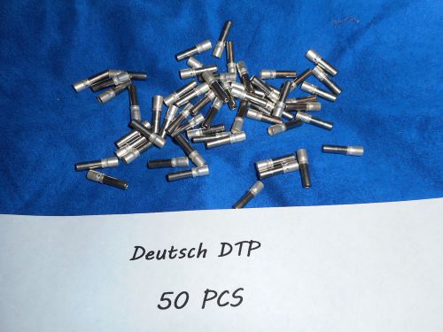 Deutsch dtp socket terminal, nickel plated, solid style, 10-14 awg, 50 pieces