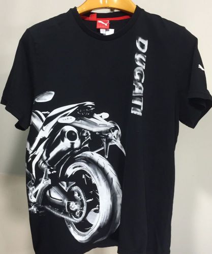 Ducati puma tee shirt men&#039;s xl short sleeve moto graphic black excellent