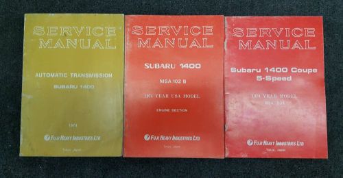 1974 subaru 1400 factory service manuals ( 3 manuals)