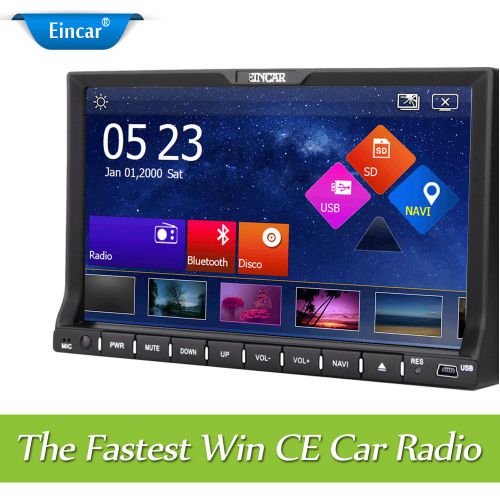 Eincar capacitive-touch gps car dvd cd player 2 din 7&#034; hd radio stereo bt camera