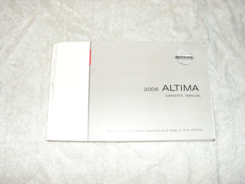 2006 nissan altima owners manual
