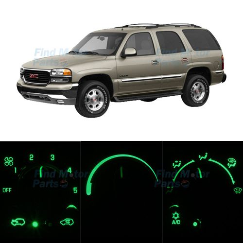 Led package ac temperature climate control green bulb for 2000-2002 gmc yukon