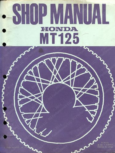 Genuine original honda 1974 mt125 shop manual