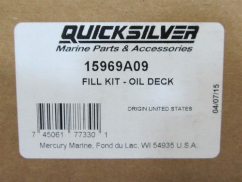 Mercury / quicksilver 15969a09 deck oil fill kit