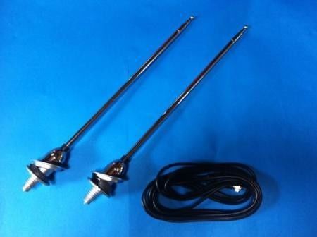 63 64 chevy impala rear antenna pair w/cable