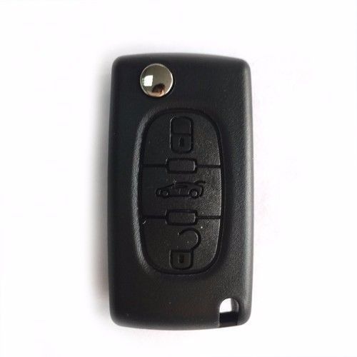 Flip remote key 3 button 433mhz id46 chip for peugeot 0523 model with groove