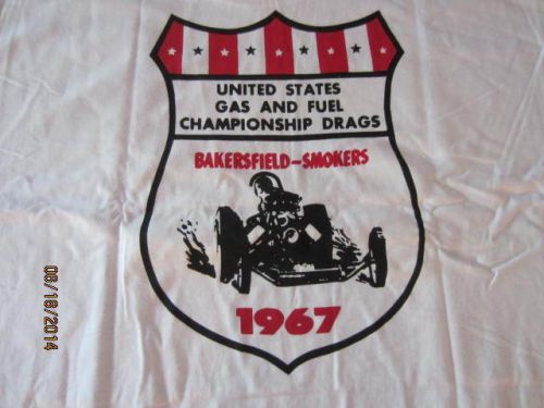 New bakersfield fuel &amp; gas champoinship 1967 tee-shirt large white 42-44