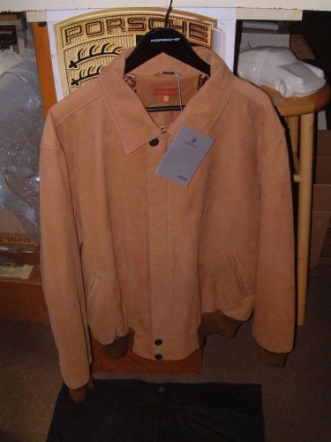 2003 nos porsche design nubuck leather jacket in original bag. usa xl= euro xxl.