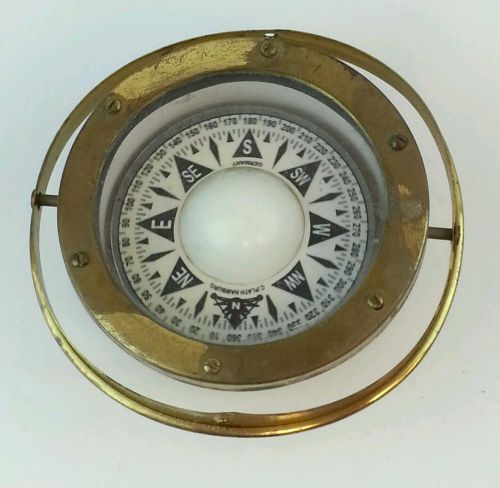 Vintage c plath hamburg germany nautical brass compass