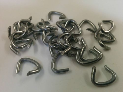 800 - hog rings 3/8&#034; galvanized 14 gauge cages, upholstery, traps, meat casing