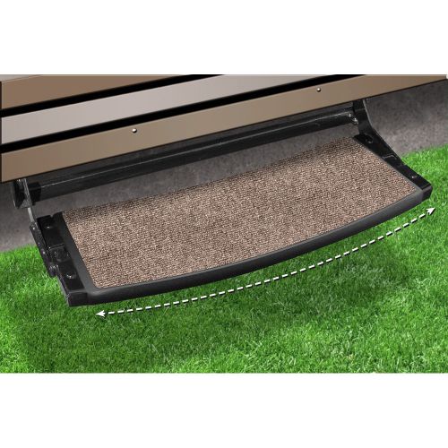 Prest-o-fit 2-0371 outrigger radius rv step rugs 22 in wide walnut brown