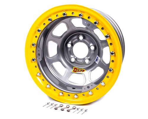 Aero race wheels 53-series 15x8 in 5x4.75 silver wheel p/n 53-084730
