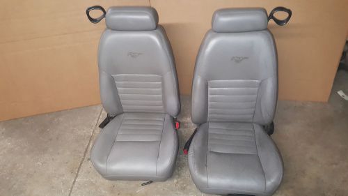 94 - 04 ford mustang gt gray leather power front seats seat nice