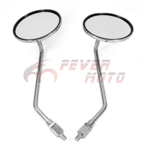 8mm10mm thread silver motorcycle clear rearview mirrors for honda aprilia ktm fm