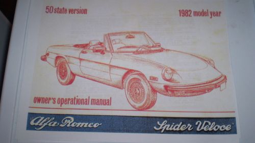 Pdf version - alfa romeo spider owner&#039;s manual  - 1982 - pdf