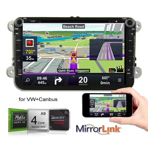 Quad core 8&#034; android 4.4 car dvd player gps wifi mirror link vw for passat jetta