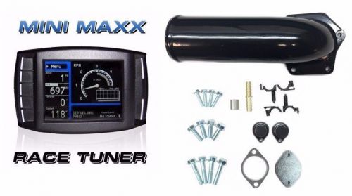 H&amp;s mini maxx tuner &amp; egr delete black elbow 08-10 ford 6.4l powerstroke diesel
