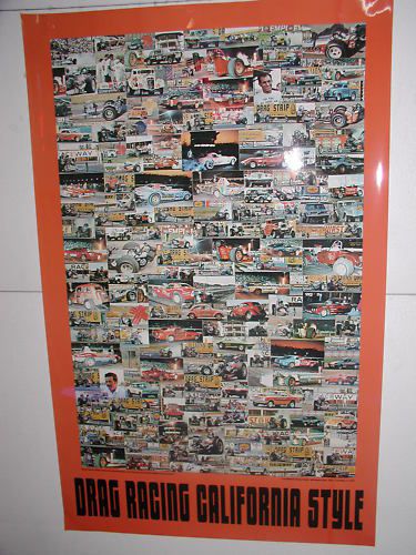 Nhra drag race poster nitro hemi 392 hemi 426 hemi  vintage dragster