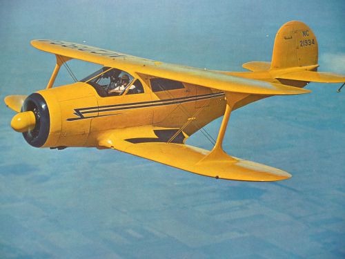 Classic retractable beechcraft staggerwing beech model 17 factory color print