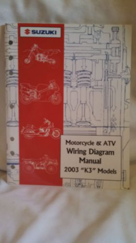 Suzuki 2003 &#034;k3&#034; models motorcycle &amp; atv wiring diagram manual #99923-54003