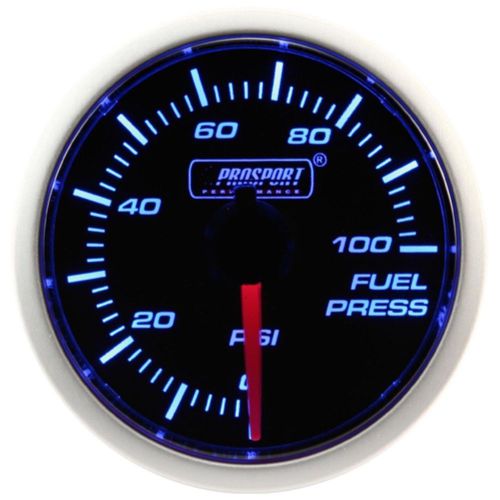 Prosport 52mm blue &amp; white led smoke face fuel pressure gauge psi