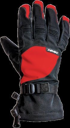 Hmk union long snowmobile gloves red