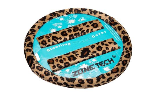 Zone tech animal cheetah design car steering wheel cover with shoulder pad