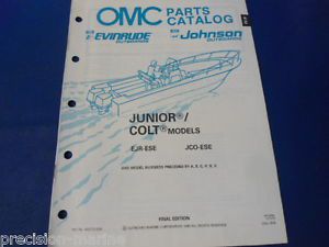 1990 omc evinrude/johnson parts catalog, junior/colt models