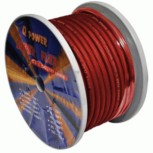 New q power 4gared 4ga power cable red 100 foot