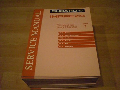 2001 01 subaru impreza shop service manual all volumes