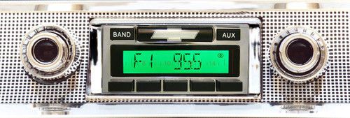 1957 chevy radio am/fm usa-230 bel air nomad ipod xm mp3 200 watt aux input