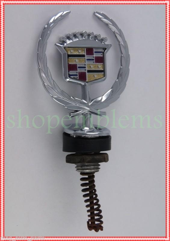 94-99 cadillac deville hood emblem ornament concours oem front  95 96 97 98 logo