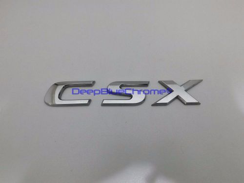 Acura chrome script emblem csx 2009-2011 rear trunk badge authentic oem letters