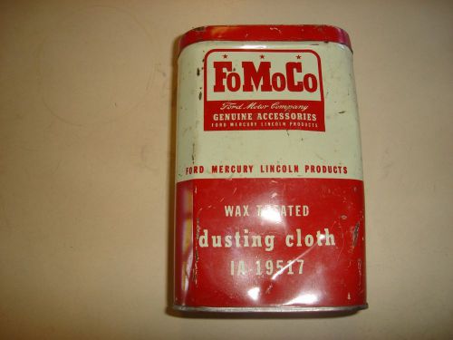 Fomoco wax treated dusting cloth ia-19517 1950&#039;s - cloth in can