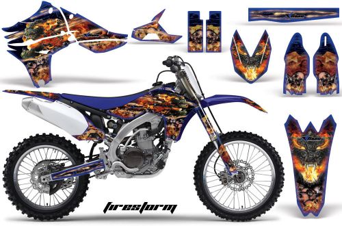Yamaha graphic kit amr racing bike decal yz 250/450f decals mx parts 14-16 fire