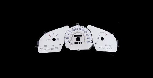120mph euro reverse glow gauge indiglo white face for 97-01 ford escort w/o tach
