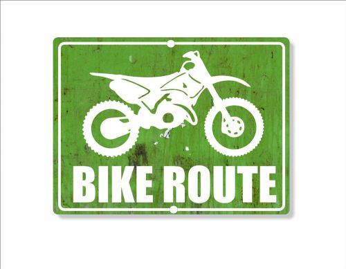 Metal 9 x 12 9x12&#034; sign motocross bike route sign mx dirt motorcycle aluminum